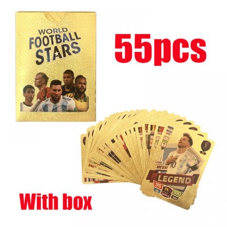 55 kpl 2022/23 Jalkapallon MM-kisojen jalkapallokortteja, UEFA Champions League, jalkapallokortteja, kultaiset tiedostokortit, ei toistoja - 