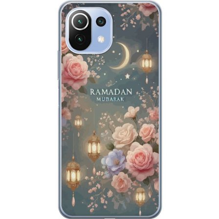 Kompatibelt Mobildeksel til Xiaomi Mi 11 Lite Mørk fantasiscene med menneske og demonisk skapning i flammende landskap med overnaturlig kraft