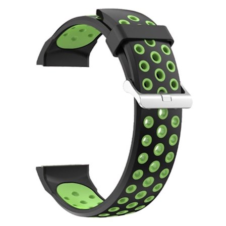 Dubbelfärgat klockarmband i silikon för Huawei Watch GT Cyber - Svart / Grön