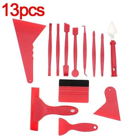 7/13 stk. Bil Vinyl Film Indpakningsværktøj Bil Klistermærke Film Skraber Kit Auto Filt Squeegee Skraber Sæt Kniv Mærkat Plaste Tilbehør