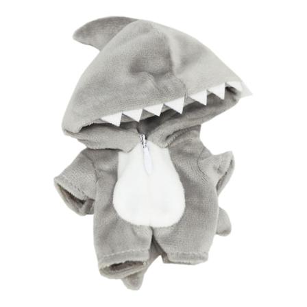 10 cm plysch docka kläder jul rådjur Dinosaur Shark Onesies Grey