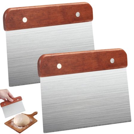 St Deigkutter i rustfritt stål, pizzakutter deigkutter med håndtak, matkvalitets bakverksskrape