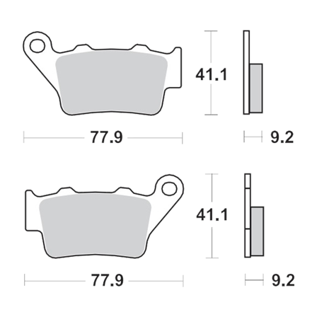 Klocki Hamulcowe Tył Moto-Master RoadPro Sinter - Yamaha MT-03 2006-2014