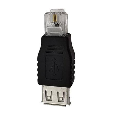 USB Hunn RJ11 4PIN Nettverksadapter Konverter Telefonkontakt for AF 6P2C Kobling