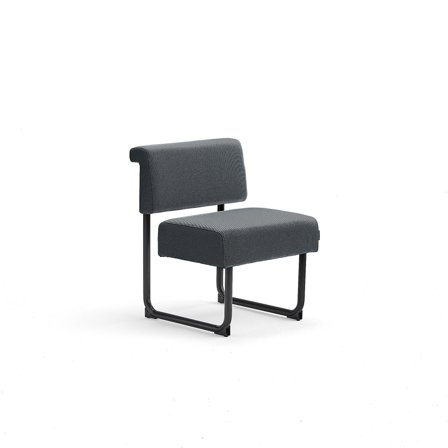 Sofa START, 600 mm, Textilbezug anthrazit/schwarz