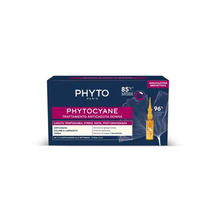 Phyto Trattamenti Specifici Phytocyane Trattamento Anticaduta Donna - Caduta Temporanea 12x5ml - Trattamento Anticaduta Capelli