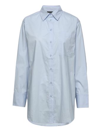 Shirt Julie Langærmet Skjorte Blå Lindex