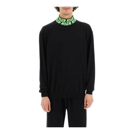 Msgm, Turtlenecks Zwart, Heren, Maat:XL