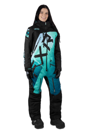 Tuta Donna FXR CX Lite Nero/Sfumatura Menta 8