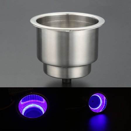 4/2/1 st Marin Rostfritt Stål 12v Led Ljus Infälld Inbyggd Bil Mugghållare Seglingsljus För Roddbåtar Bil - Dryckeshållare