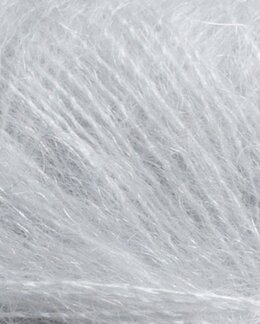 Garn Fin Mohair Silke Ljusgrå