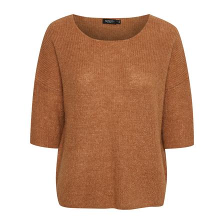 Soaked in Luxury, Round-neck Knitwear Brązowy, Kobieta, Rozmiar: S