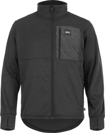 Picture Organic Clothing Men's Pauly Light Grid Fleece Men Mid layer tops Black S