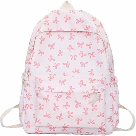 Cute Backpack Aesthetic School Backpack - Kawaii School Bag Floral Preppy Backpack for School Girls Bookbag