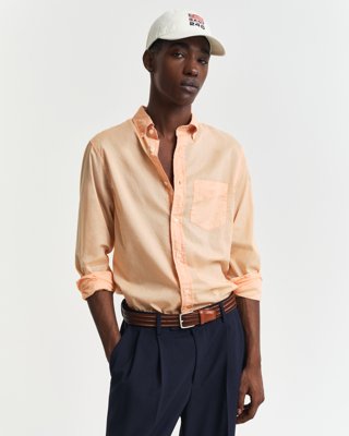 GANT - Regular fit solbleket skjorte til herre peachy orange