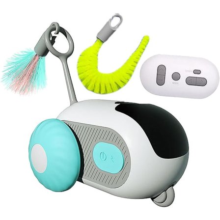 Smart Kat Legetøjsbil, Fjernbetjening Automatisk Kat Muse Legetøj Interaktivt Legetøj til Indendørs Katte Voksne USB Genopladelig