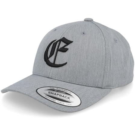 Kiddo Cap - Kids E Letter 3d Heather Grey Adjustable Adjustable Grey Cap - @ Hatstore