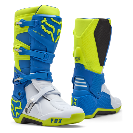 Cizme Motocross FOX Motion albastru/galben 43