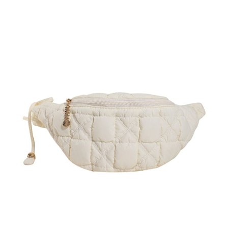 Plisserad Cloud Bag Midjeväska VIT