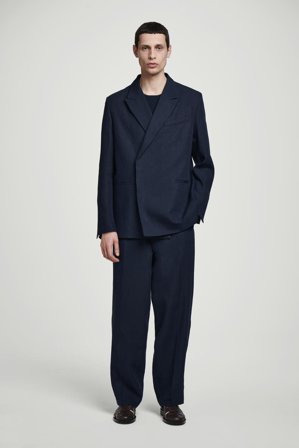 COS Lockere Leinenhose Mit Geradem Bein in Blau - Männer