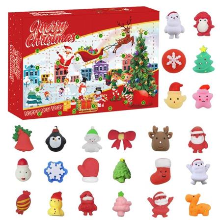 Joulu Adventti kalenteri Laskuri Yllätys Squishy söpöt eläimet dekompressiot lelut