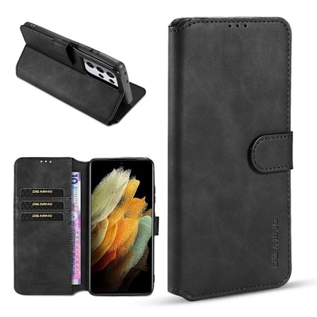 DG.MING Samsung Galaxy S21 Ultra Retro Case - Musta