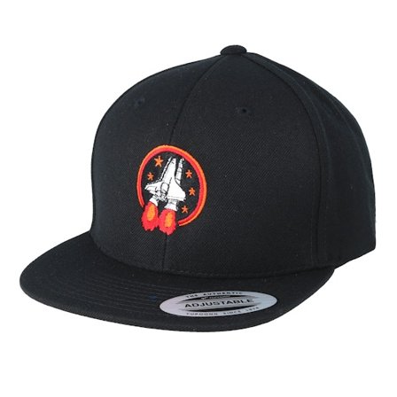 Kiddo Cap - Sort snapback Kasket - Kids Rocket Roll Black Snapback @ Hatstore