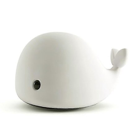 Yndig Hval Natlampe til Børn, Baby Natlampe med 7 LED Farveskift, Vandhane Kontrol Børnehave Blød Natlampe, USB Genopladelig, Fødselsdag