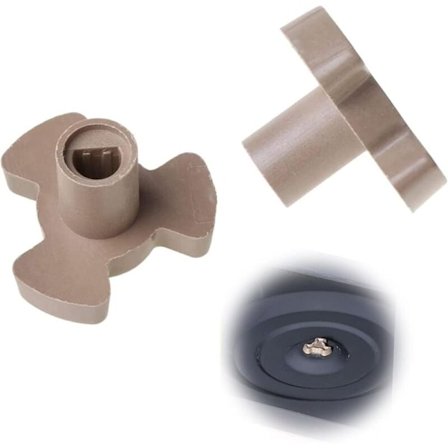 2 Stycken Mikrovågsugn Vridbordskoppling Axelbricka Kopplingsfäste för Mikrovågsugn Vridbordsrulle Guide Kopplingsfäste Mikrovågsugn Reservdelar