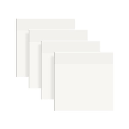 Transparenta självhäftande lappar 75*75mm 200st Självhäftande anteckningsblock Transparenta självhäftande flikar Post-it-lappar Påminnelselappar för 