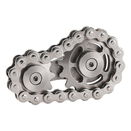 Cykelkæde Gear Fidget Spinner Metal Tandhjul - Rustfrit Stål Nyhedslegetøj til Stressaflastning og Håndstyrke