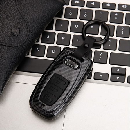 Nyckelfodral Passar Audi A3 A4 A5 A6 A7 A8 S5 Q3 Q5 Q7 TT Nyckelskal 3 Knappar Nyckellös Fjärrkontroll Smart Bilnyckel Fodral Skydd