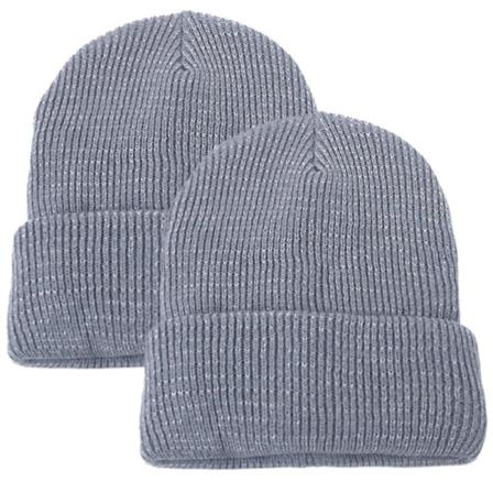 Mössa Med Reflexgarn Grå 2-pack