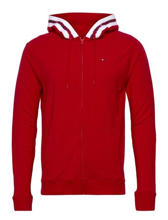 Hoodie Ls Fz Hwk Hoodie Trøje Rød Tommy Hilfiger