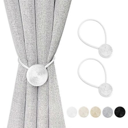 Magnetiska gardinomtag, bohemiska gardinhållare med rep