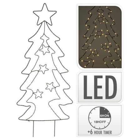 Ambiance Julgran Med 90 Led Svart