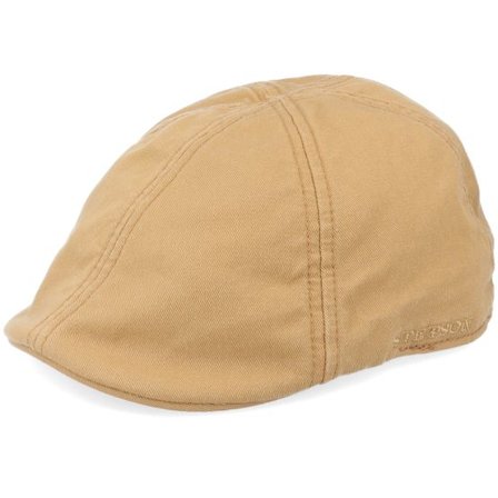 Stetson - Beige flatcap Keps - Texas Cotton Khaki Flat Cap @ Hatstore