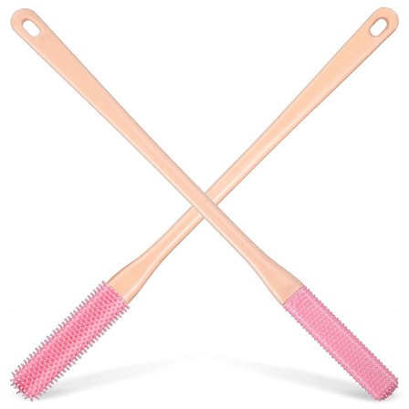 2 stk. Tårensningsbørste Brusebad Fod Skrubber Børste Silikone Brusebørste Langt Håndtag Brusebørste Fodrenser Fodpleje