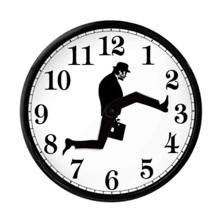 Ministeriet for fjollede gang vægur sjov tavs mute ure kunstindretning [dB}