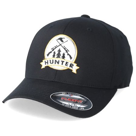 Hunter - Svart flexfit Keps - Rifles Badge Black Flexfit @ Hatstore