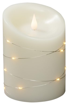 Konstsmide 1844-180 Vokslys kremhvit, gult 10x14 cm, Belysning