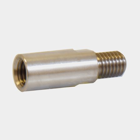 Förlängningsadapter till polermaskin L-40mm M14 invändig / M14 utvändig gänga i rostfritt stål och silver färg.