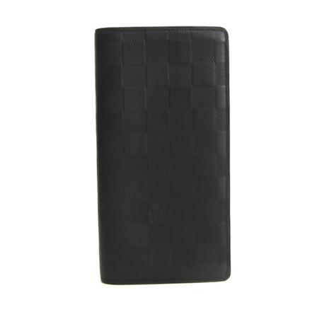 Louis Vuitton Vintage, Pre-owned Portefeuille Brazza wallet Zwart, unisex, Maat:ONE Size