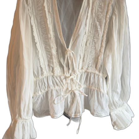 Vit blus med knut från Zara