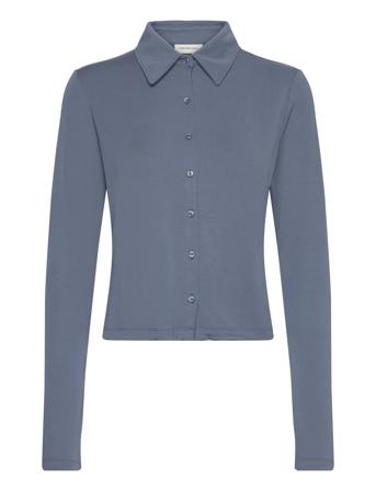 Calvin Klein Jeans Modal Long Sleeve Shirt Blå