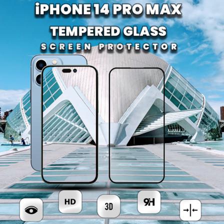 Iphone 14 Pro Max - 9h Härdat Glass-super Kvalitet 3d Skärmskydd