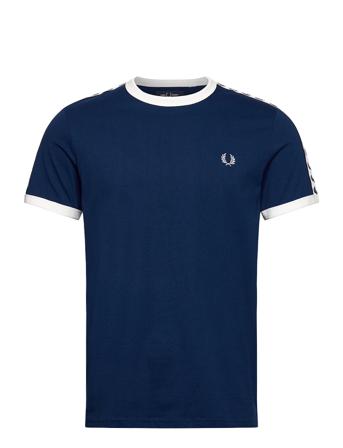 Taped Ringer T-Shirt T-shirts Short-sleeved Blå Fred Perry