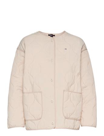 Tjw Quilted Liner Jacket Cream Tommy Jeans
