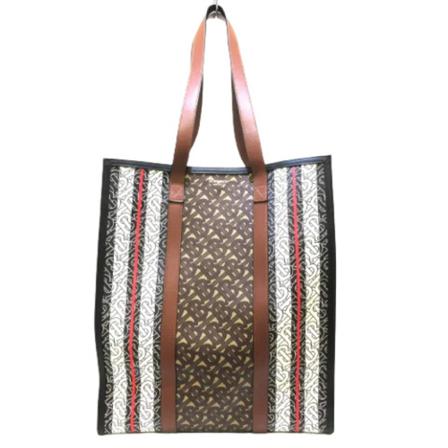 Burberry Vintage, Pre-owned Plastic totes Bruin, Dames, Maat:ONE Size,leather,print
