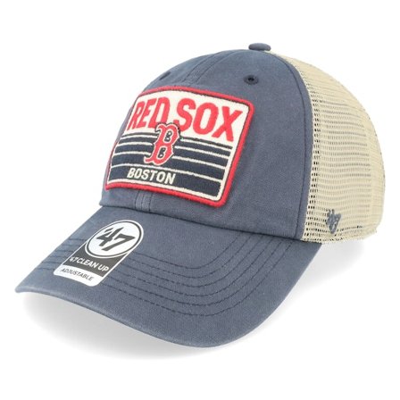 47 Brand - Azul trucker Gorra - Boston Red Sox MLB Four Stroke Clean Up Vintage Navy Trucker @ Hatstore
